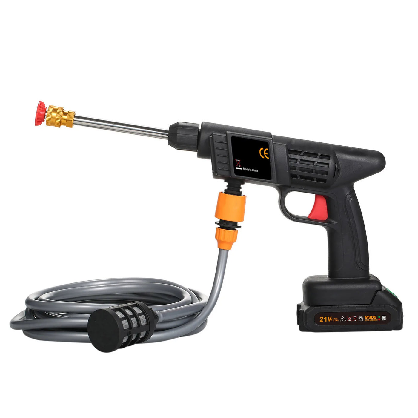 150PSI Portable Pressure 21V 8000mAh Rechargeable Battery Electric Pressure Washer for Washing Cars Cordless Pressure Washer