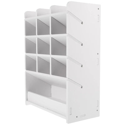 Desktop Storage Box Wood Office Stationery Organizer
