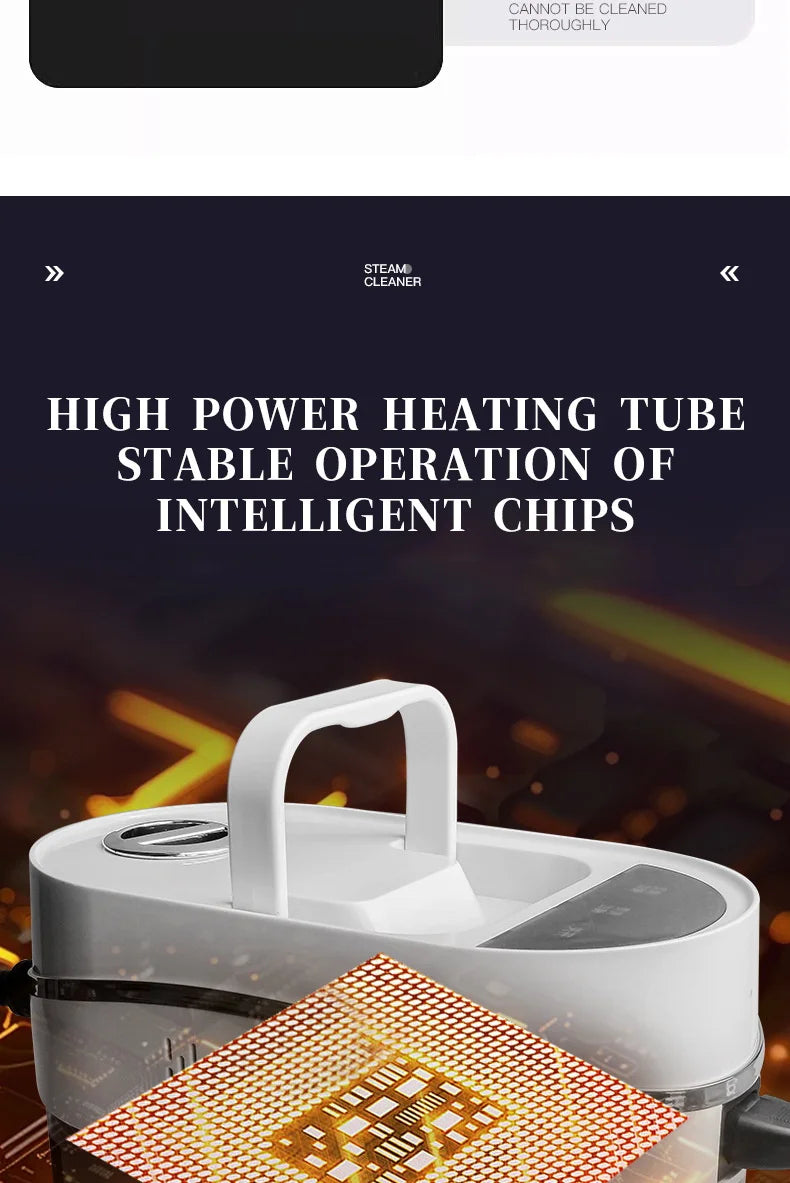 Steam Cleaner High Temperature Household Sterilization for Air Conditioner,Sofa,Kitchen Hood Car Handheld Steam Cleaner EU Plug