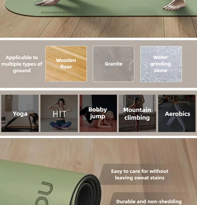 Non-Slip Yoga Mats Pure Color Rubber - Professional Studio Equipment for Women Fitness, Pilates Thick Exercise Mat 요가매트
