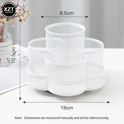 New Home Office Large Capacity Art Supply Space Saving 360 Degree Rotating 7 Compartments Pencil Holder Desk Organizer Workspace