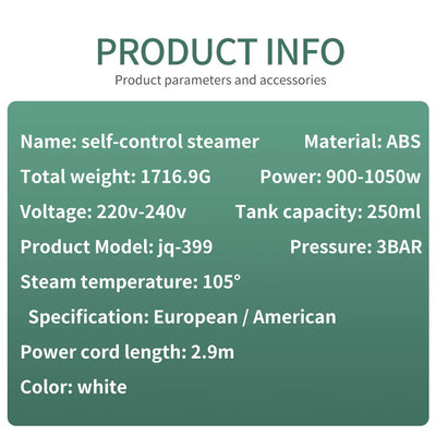 High-Pressure Steam Cleaner for Kitchen & Air Conditioner | 1050W Oil & Grease Removal, Disinfection, Home Use