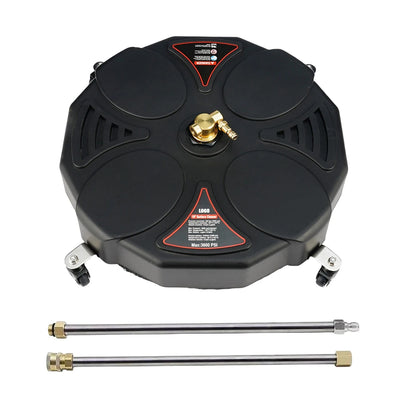 Pressure Washer 1/4 Quick Connector Patio Cleaner 2500PSI Surface Cleaner Attachment with Extension Wand Replacement Nozzles