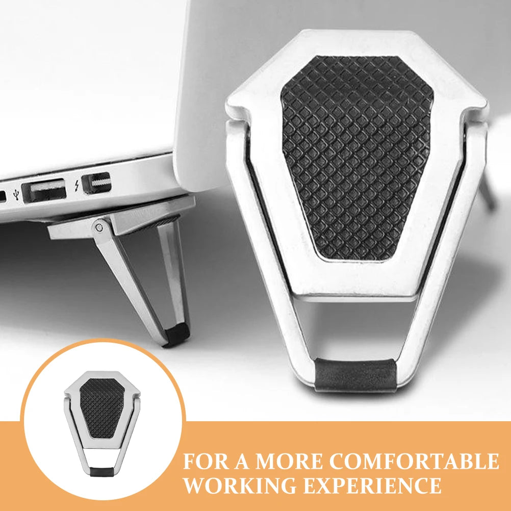 4 Pcs Laptop Cooling Pad Laptop Stand Adhesive Foldable Notebook Foot Pad Aluminum Alloy Laptop Support Stand Keyboard Riser