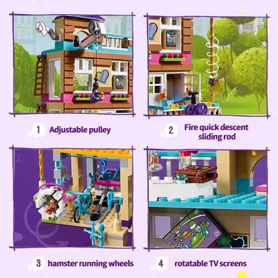 2025 Girls Building Tree House Building Blocks Toys Villa Castle Building Blocks Classic Friends Girl Toy For Kids Birthday Gift