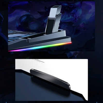 Aluminum LED Gaming Laptop Cooling Pad Laptop Cooling Stand External Cooling Fan Cooling Laptop with USB/USB C Port