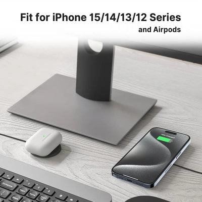 Magnetic Wireless Charger Pad Stand for iPhone 16 15 14 13 Pro Max Mini Airpods PD Macsafe Earphone Phone Fast Charging Station