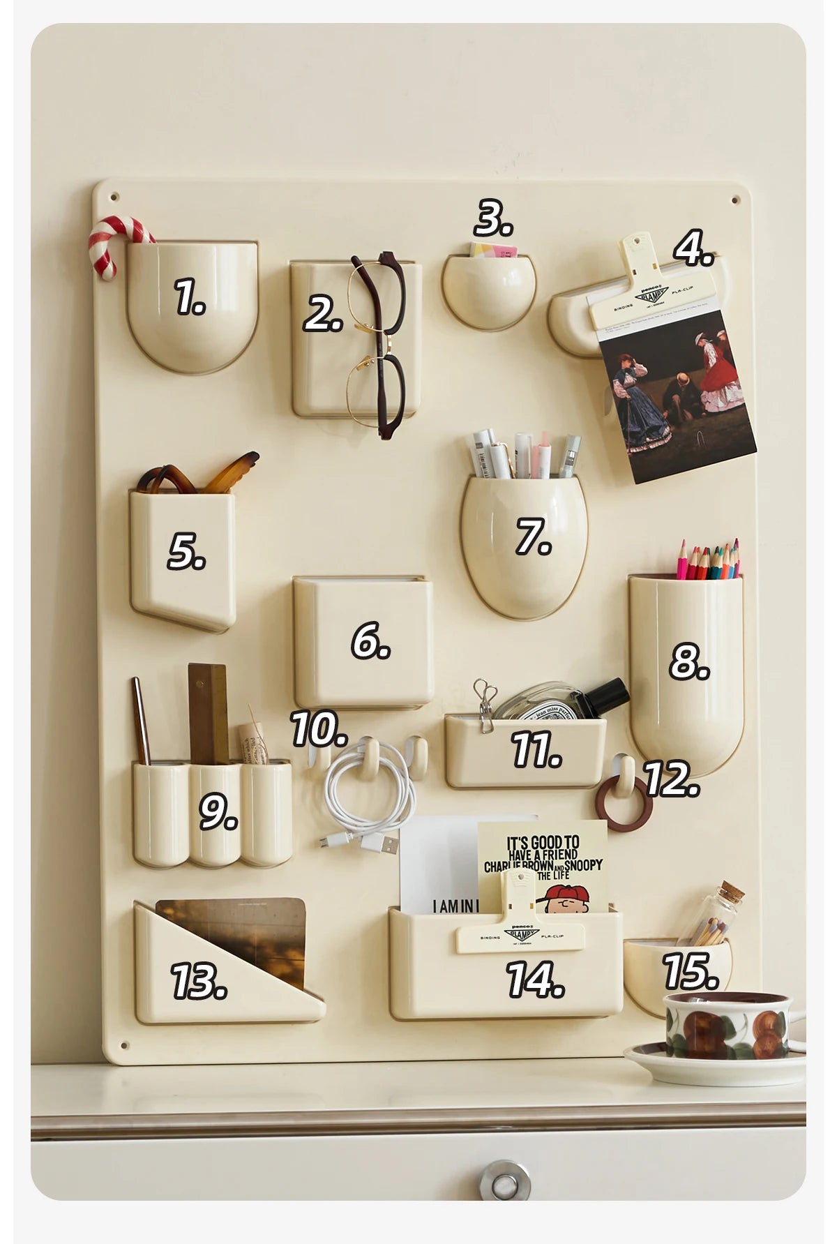 Wall Holder Offices Kitchen Organizer Desktop Wall Storage