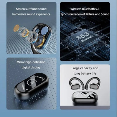 X91 OWS Earhook Earphones Bluetooth 5.3 Low Latency Gaming Sport Headset HiFi Stereo Noise Reduction Wireless Headphones Earbuds