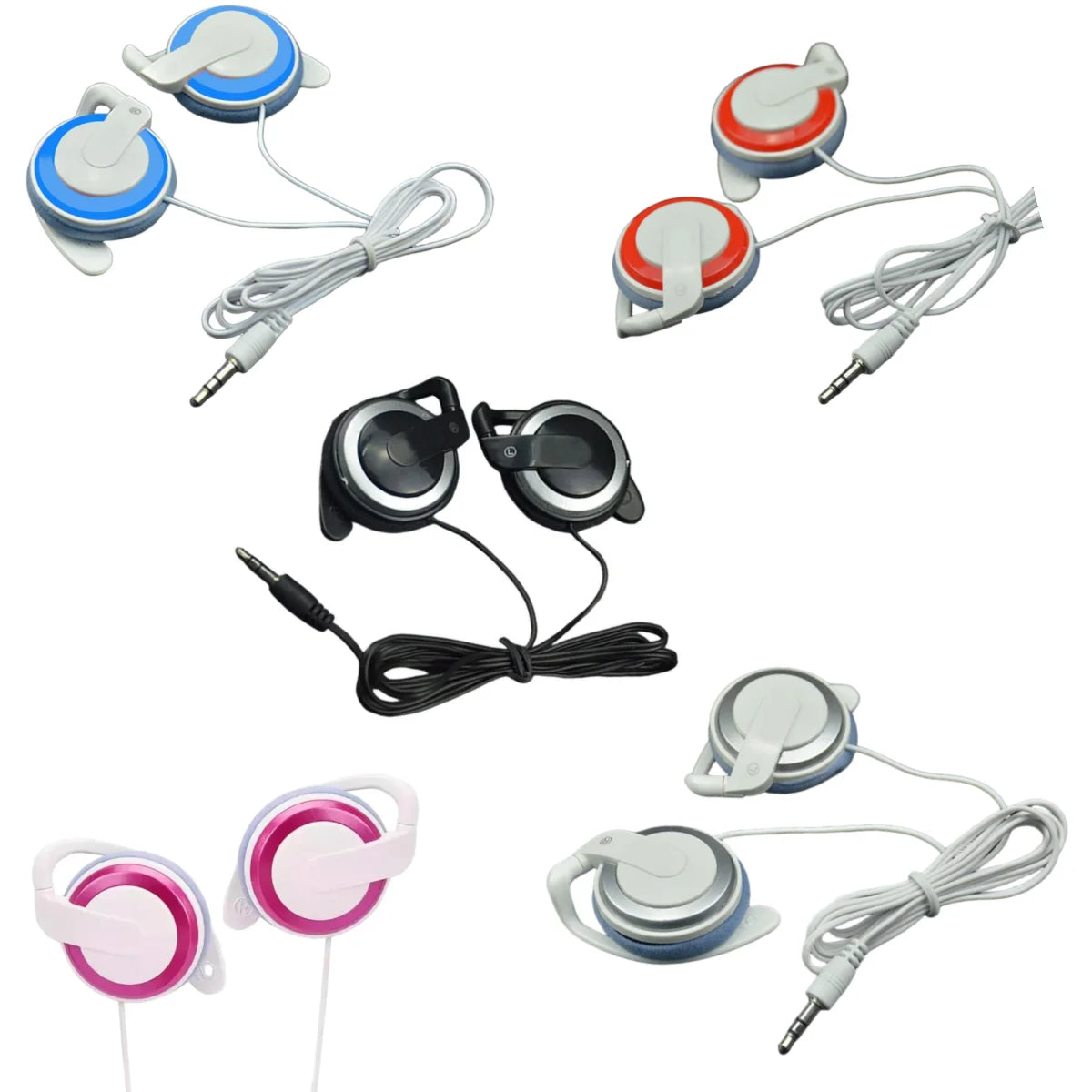 Wired Sports Earphones 3.5mm Sweatproof Stereo Headphones for Running Gym Workout, Gaming Headset