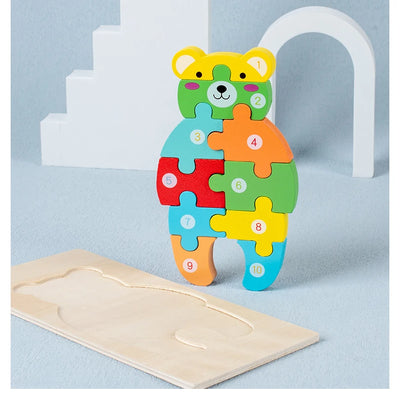 Montessori Wooden Toddler Puzzles for Kids Montessori Toys for Toddlers 2 3 4 Years Old for Toddler Dinosaur Toy