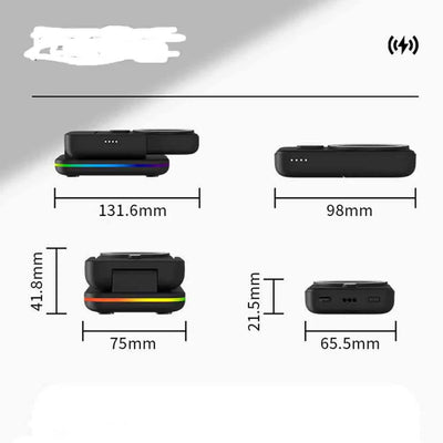 Portable 5000mAh Power Bank 3 in 1 Wireless Charging Station for iPhone & iWatch & Galaxy Watch for  Phones Airpods
