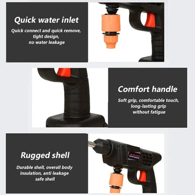 60BAR Wireless High Pressure Car Wash Water Gun Car Washer Self Priming Sustain 300W For Auto Home Garden Cleaning Car Washing