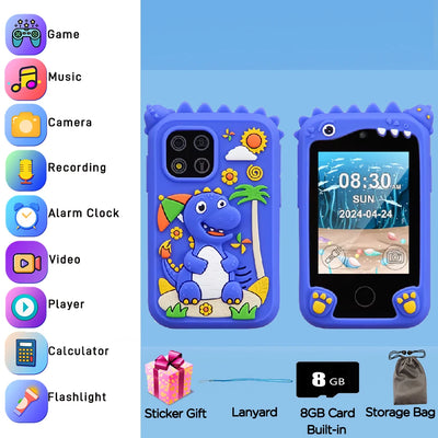 Kids Smart Educational Toys Musci Player Learning Selfie Toddler Phone Games for Children Age 3-12 Best Christmas Birthday Gifts