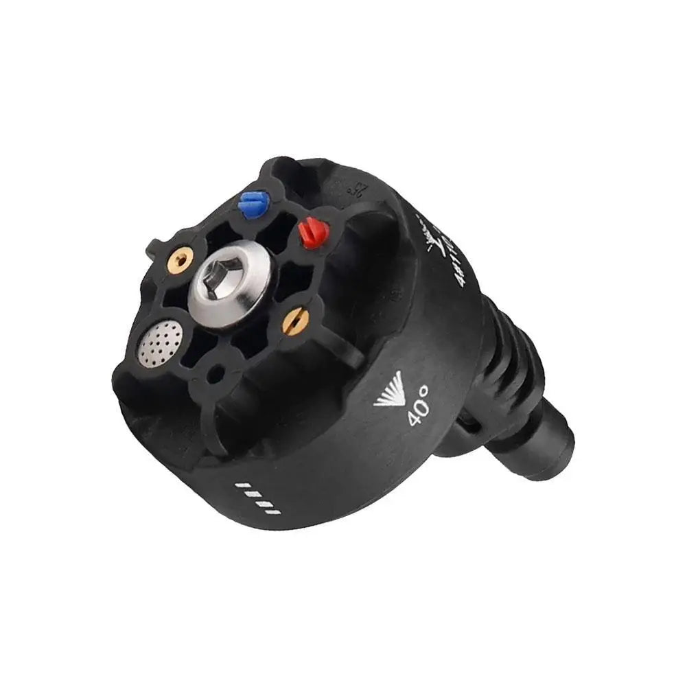 Pressure Washer Nozzle 1/4inch Quick Plug High Pressure Cleaner 6-in-1 High-pressure Multi-angle Nozzle 200 Bar/3000 PSI