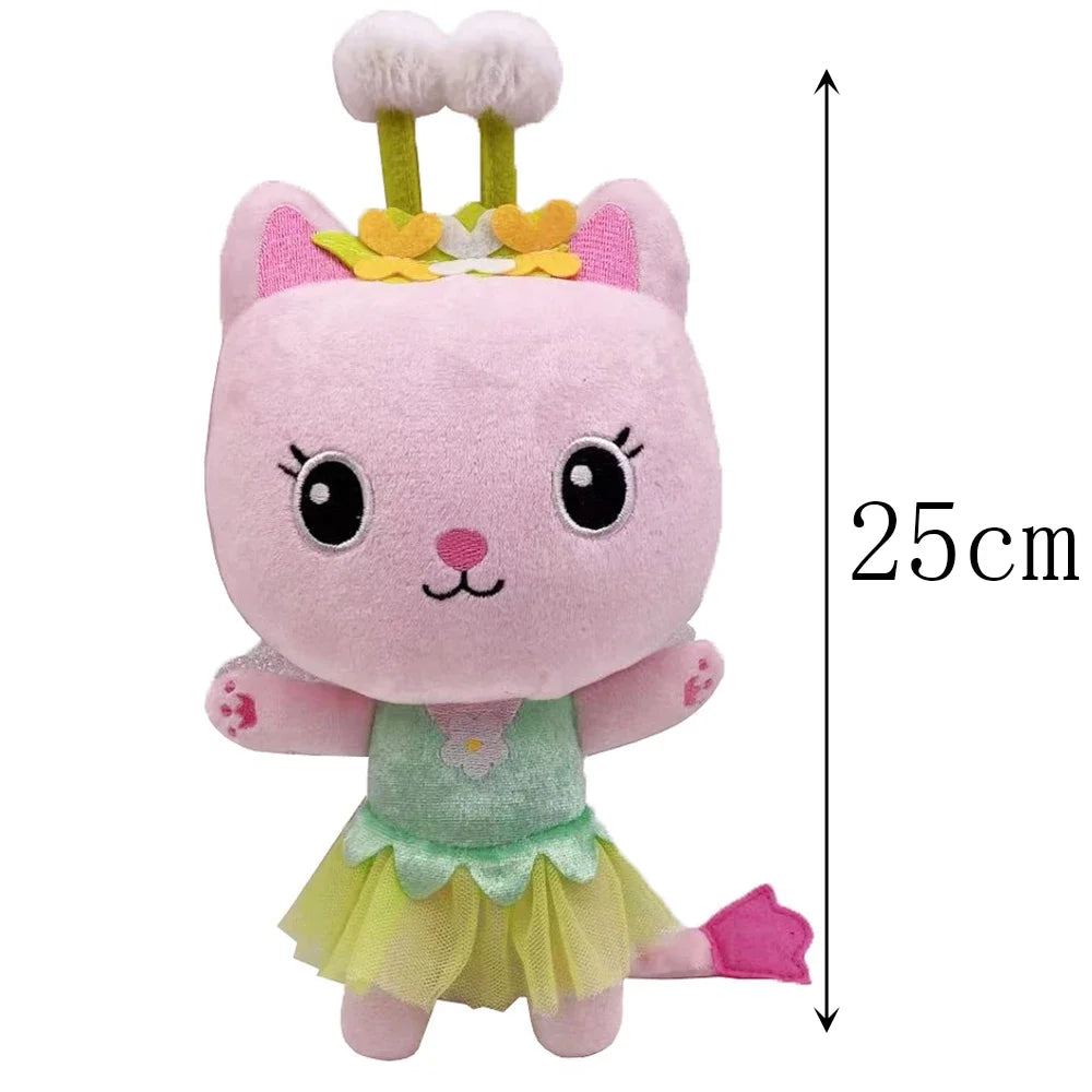 2025 Hot Gabbys doll house Plush Toy Mercat Cartoon Stuffed Animals Smiling Cat Car Cat Hug Gaby Girl Birthday Gift