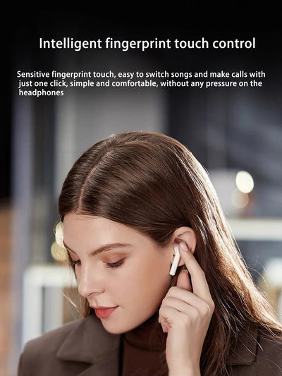In-ear stereo wireless headphones, long battery life, two-ear touch noise reduction e-sports wireless headphones, compatible wit