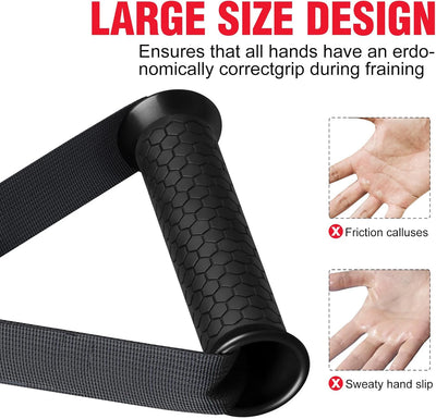 Gym Resistance Belt Accessories Handle Non Slip Grip