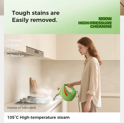 NEW Pressurized Handheld Steam Cleaner for Home, Portable Multi-purpose Deep Multi-surface Cleaning Steamer Machine