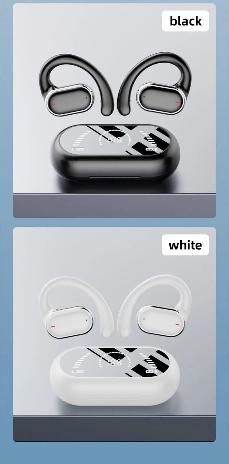 X91 OWS Earhook Earphones Bluetooth 5.3 Low Latency Gaming Sport Headset HiFi Stereo Noise Reduction Wireless Headphones Earbuds