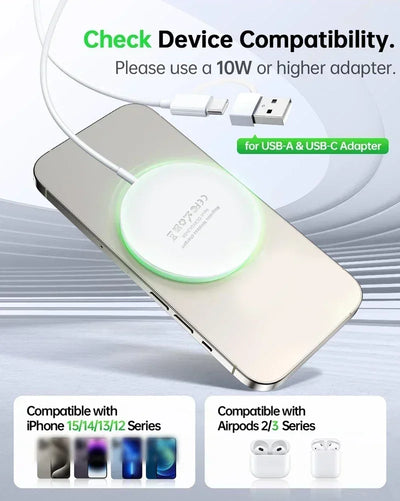 Magnetic Wireless Charger Pad Stand for iPhone 16 15 14 13 Pro Max Mini Airpods PD Macsafe Earphone Phone Fast Charging Station