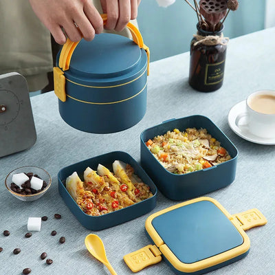 Kitchen Microwave Heating Portable Lunch Box Household Refrigerator Crisper Fruit Lunch Box Essential For Office Staff