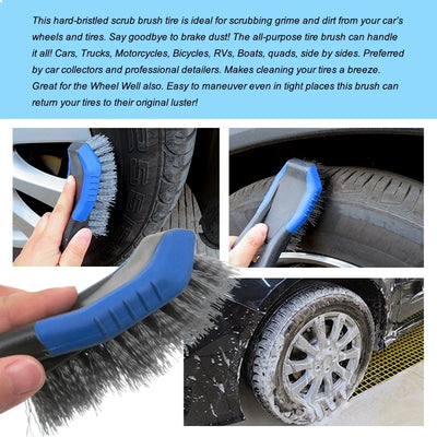 1 Pcs Car Carpet Tire Brush and Upholstery Cleaner Carpet Brush Scrubber for Car Interior Seat Fabric Cleaner for Stains Hair