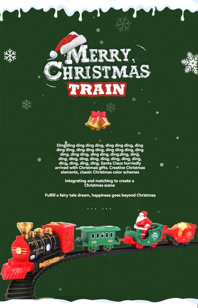 2025 Mini Electric Christmas Train Toy Electric Rail Car Children's Simulation Car Toy Children's Christmas Gift