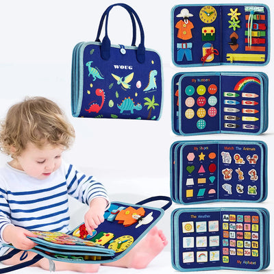 Montessori Toys Busy Board Sensory Activity Developing Board for Motor Skills,Learning Board for Toddlers  Christmas Gift