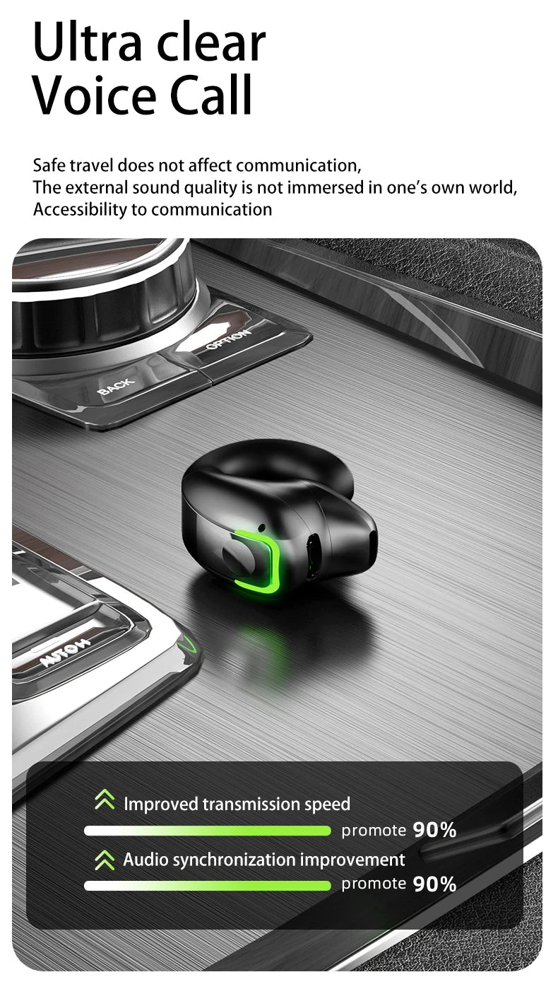 Ear clip earphones, Bluetooth wireless earphone