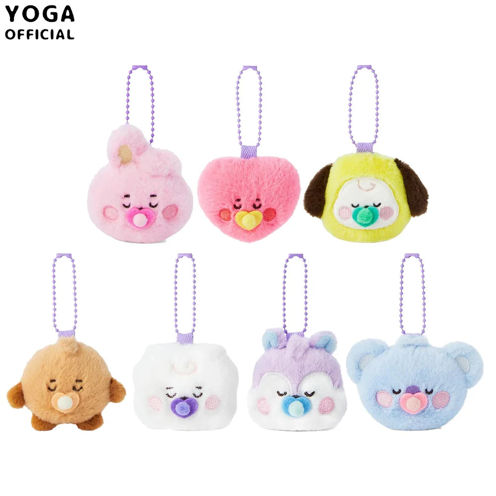 2025 Anime New BT21 Plush Toy Fashion Cartoon Korean Popular Plush Toy Pendant Backpack Keychain Pendant Accessories Girl Gifts
