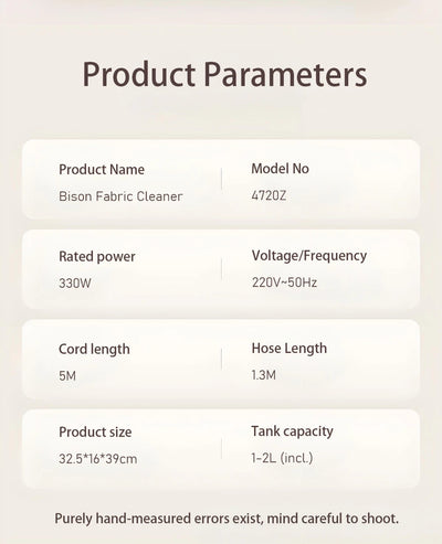 Portable Electric Steam Cleaner 220V Household Fabric Cleaning Machine Sofa Carpet Mattress Curtains Car Cleaner