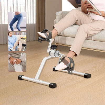 Portable Pedal Exerciser Mini Exercise Bike Adjustable Resistance Under Desk Bike Pedal Exerciser Multi-Function for Seniors