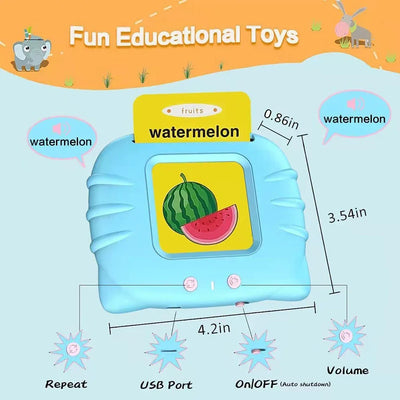 Kids Learn English Toys Early Intelligent Education Audio Electronic Book Flash Card Reading Machine For Toddlers Reading Gadget