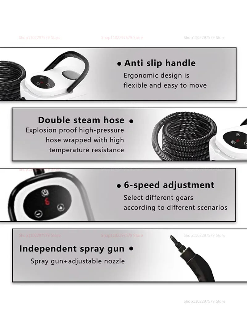 Screen Display High Temperature Steam Cleaner for Household Kitchen Range Hood Air Conditioner Fast Heating Compact Easy to Use