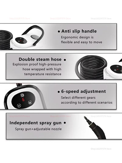 Screen Display High Temperature Steam Cleaner for Household Kitchen Range Hood Air Conditioner Fast Heating Compact Easy to Use