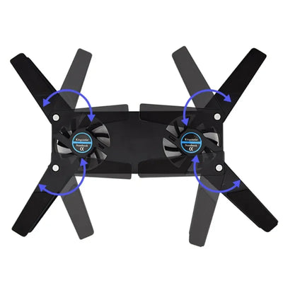 1PCS Air-cooling Laptop Cooler Laptop Cooling Pad USB Powered Cooling Dock Bracket Stand Dual Fan for PC Fan Gaming Accessory