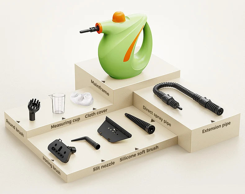 Pressurized Handheld Steam Cleaner for Home - Portable Multi-purpose High Pressure Deep Multi-surface Cleaning Steamer Machine