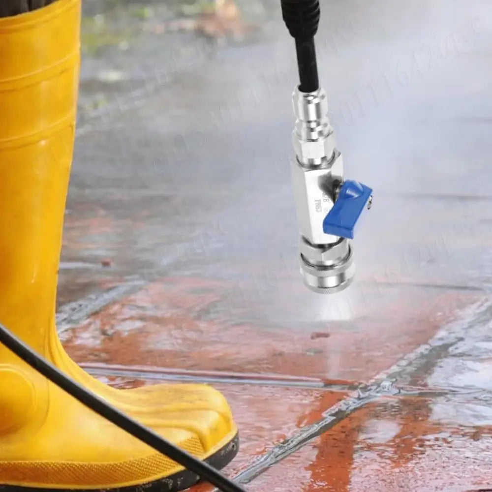 High Pressure Washer Ball Valve Kit with 3/8 Or 1/4 Inch Quick Connect Plug Power Washer Hose Control 4500 PSI Water Flow Switch