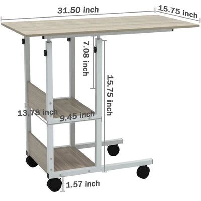 Home Office Desk Movable Height Adjustable Creative PC Vertical Laptop Desk for Study Bedroom Living Room
