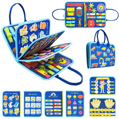 Montessori Toys Busy Board Sensory Activity Developing Board for Motor Skills,Learning Board for Toddlers  Christmas Gift