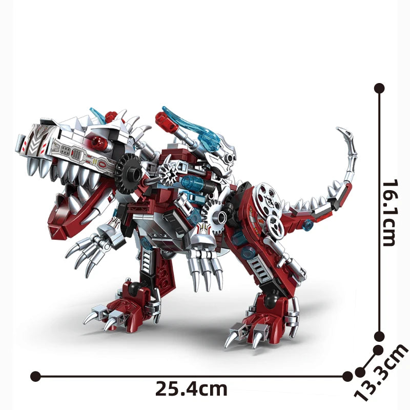 2025 New Dinosaur Toy Boys Assemble Building Blocks Puzzle Mech Model Tyrannosaurus Rex Christmas and New Year Gift
