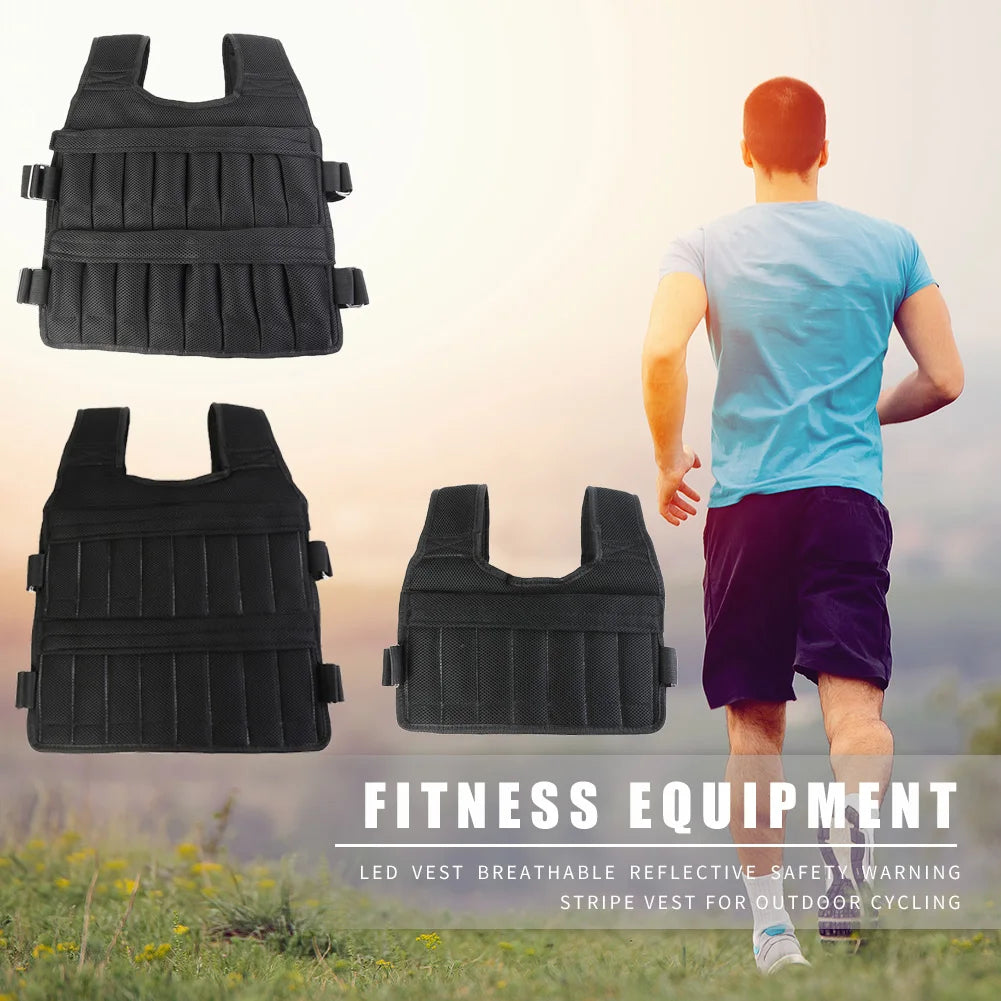 3-50kg Workout Weight Jacket Adjustable Weighted Exercise Vest Workout Equipment for Running Training Workout Jogging Walking