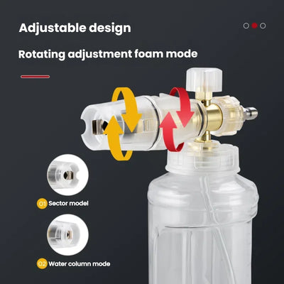 Pressure Washer Foam Cannon， Foam Generator Snow Foam Lance， 1/4” Quick Connector， Adjustable Sprayer Nozzle，Pressure Washer Kit