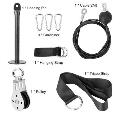 Cable Machine Attachments Tricep Rope Gym Lat Pull Down Rope Pully Gym Fitness Equipment Weight Lifting Workout Accessories