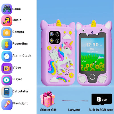 Kids Smart Educational Toys Musci Player Learning Selfie Toddler Phone Games for Children Age 3-12 Best Christmas Birthday Gifts