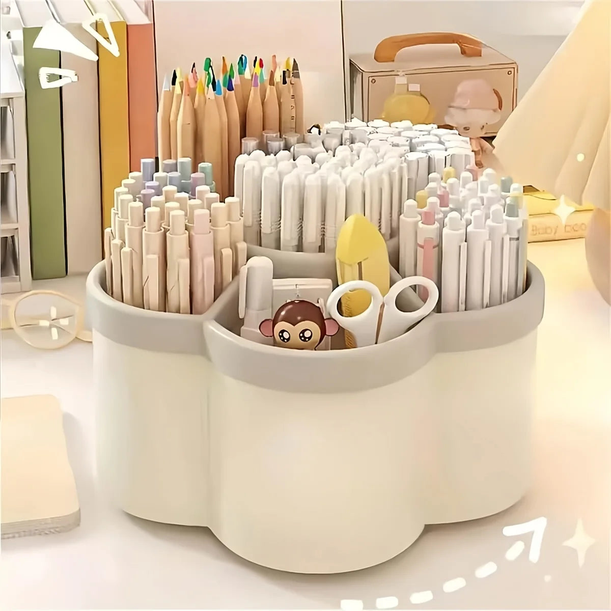 360-Degree Rotating Desktop Organizer Storage Box