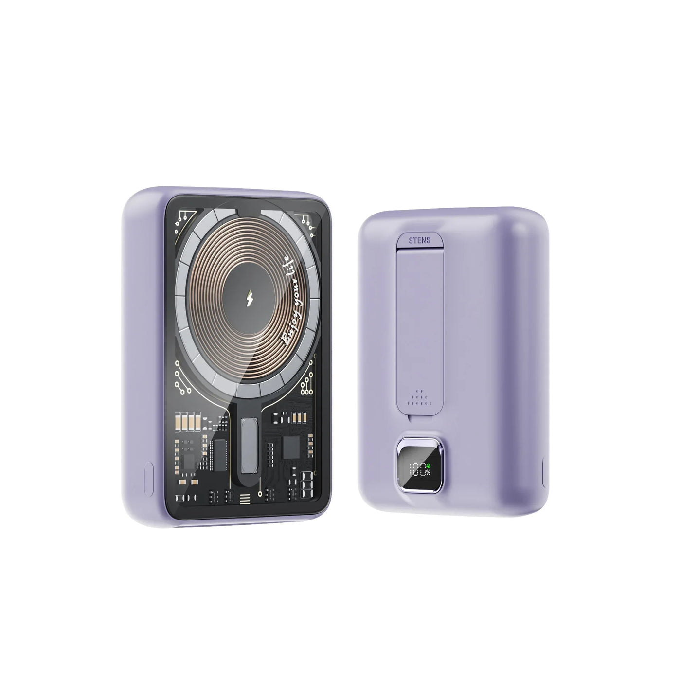 Portable Magnetic Wireless10000mAh Transparent Power Bank Supports PD20W 15W Charging Mobile Power Supply  for iPhone