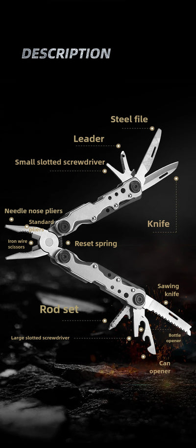 Multifunctional pliers mini tool pliers steel folding pliers multi-purpose knife pliers emergency outdoor home portable