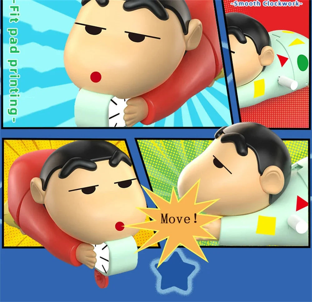2025 New Wind-up Crawler Toy - Anime Boy Lazy Wake Up Model, Swing Alarm Clock & Qixi Gift Set